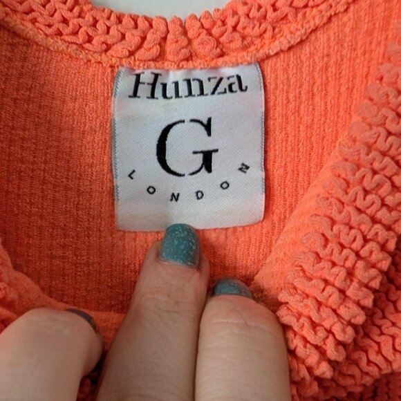 Hunza G Orange Crinkle Tank dress OS - Picture 3 of 3
